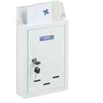 Relaxdays bo�te aux lettres avec plaque nominale, m�tal, 2 cl�s, cartes postales, hxlxp: 30, 5 x 21 x ...