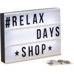 Bote lumineuse led lightbox personnalisable 85 signes lettre chiffre 3 lignes hxlxp: 22x30x4, 5 cm, ...