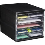 Bote avec tiroirs pour classement, 5 compartiments, matriel de bureau, a4, lettres, hlp 24, 5x26x34cm ...