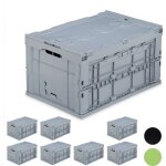 Bo�te de transport, lot de 8, stable, pour commerce, de qualit� 60 litres hxlxp : 32, 5x58, 5x39, 5cm, ...