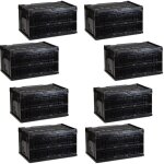 Relaxdays - bo�te de transport, lot de 8, stable, pour commerce, de qualit� 60 litres hxlxp 32, 5x58, ...