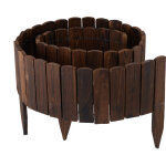 Relaxdays bordure de jardin, 200 cm, flexible, hauteur visible : 20 cm, � enfoncer, bois, bordure de ...