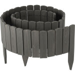 Relaxdays bordure de jardin, 200 cm, flexible, hauteur visible : 20 cm, � enfoncer, bois, bordure de ...