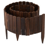 Relaxdays bordure de jardin, 200 cm, flexible, hauteur visible : 30 cm, � planter, bois, bordure de pelouse, ...