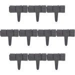Relaxdays bordure de jardin, 23 x 25 x 2 cm, en plastique, ressemblant  des pierres, lot 10 lments, ...