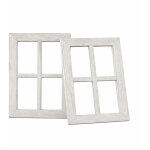 Relaxdays cadre fen�tre d�coratif, lot de 2, bois vintage, 40 x 28 cm, style campagne, fen�tre � croisillons, ...