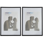 Relaxdays - cadres photo, lot de 2, format din a4, passe - partout 15x20 cm, picture frame  poser ou ...