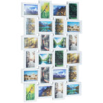 Cadre photos ple - mle 24 photos galerie mur cadre mural hxlxp: 59 x 86 x 2, 5 cm, blanc - relaxdays ...