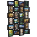 Relaxdays - cadre photos ple - mle 24 photos galerie mur cadre mural hxlxp: 59 x 86 x 2, 5 cm, noir ...