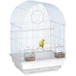Relaxdays - cage  oiseaux, canaris, perruches, avec perchoirs, balanoire & mangeoires, hlp 49, 5 x ...