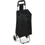 Chariot de courses pliable sac amovible 28 l, caddie pour achats roulettes hlp 92, 5x 42 x 28 cm, noir ...