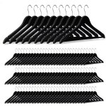 Cintres en bois 100, cintre manteaux, pantalons, robes, vtements, 100 pices, crochet rotatif 360, ...