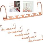 Cintre magique, lot de 6, horizontal & vertical, pour un gain de place, 26 cm, organisateur en mtal, ...