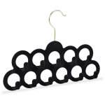 Cintre porte foulards, cintre charpes cravate ceinture velours, crochet rotatif 360 antidrapant, 11 ...