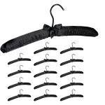 Cintre en satin, lot de 15, cintre rembourr doux, pour vestes, crochet rotatif 360, 38 cm, noeud dcoratif, ...
