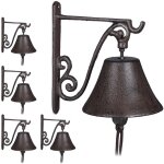 Clochette de porte en fonte, lot 5, antique carillon fort et clair cloche murale r�sistante brune