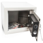 Coffre - fort caisse mallette incl. 2 clés trésor 23 x 17 x 17 cm gris sécurité coffret usage ménager ... Coffre - fort caisse mallette incl. 2 clés trésor 23 x 17 x 17 cm gris sécurité coffret usage ménager ...
