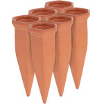 Cne d'arrosage, terre cuite, lot de 6, pour bouteilles pet d'1, 5 l, jardinires et plantes en pot, ...