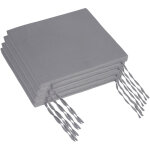 Relaxdays coussins de chaise, lot de 4, 40x40 cm, liens, int�rieur / ext�rieur, housse polyester, mousse, ...