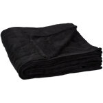 Couverture grande polaire douce plaid moelleuse douillet 200 x 220 cm lavable 30c en polyester, noir ...