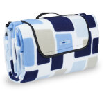 Couverture pique - nique xxl, 200x200 cm, isolé, imperméable, plaid de plage, pliable avec poignée, bleu ... Couverture pique - nique xxl, 200x200 cm, isolé, imperméable, plaid de plage, pliable avec poignée, bleu ...