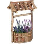 Relaxdays décoration jardin, puits décoratif en bois, déco bassin et étang avec écorce, hxlxp: 43 x 25 ... Relaxdays décoration jardin, puits décoratif en bois, déco bassin et étang avec écorce, hxlxp: 43 x 25 ...