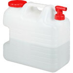 D'eau avec robinet, couvercle  visser, bidon  eau de camping, 20 l, sans bpa, blanc - rouge - relaxdays ...