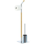 Ensemble support brosse wc porte - papier toilettes chromé salle de bain hxlxp: 90 x 24 x 20 cm, argenté ... Ensemble support brosse wc porte - papier toilettes chromé salle de bain hxlxp: 90 x 24 x 20 cm, argenté ...