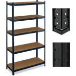 Tag�re � charge lourde, 5 niveaux, hxlxp : 180x100x40 cm, jusqu'� 500 kg, acier, pour garage & cave, ...