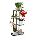 Relaxdays tagre  plantes en mtal, porte - fleurs, 4 tages, intrieur, extrieur, hlp 81 x44 x 24, ...
