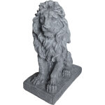 Relaxdays figurine de lion sur socle, h x l x p: 38 x 17 x 27 cm, polyr�sine, r�sistante aux uv et intemp�ries ...