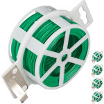 Relaxdays fil de fer jardin, jeu de 5, 50 m, enrobage plastique, our plantes, en bobine, coupeur, inoxydable, ...