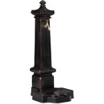 Relaxdays - fontaines sur pied angulaire xxl style antique, avec robinet de colonne et bassin vert fonc� ...