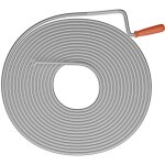 Furet d�boucheur de canalisation, 15 m�tres, pour douche, �vier, wc, spirale de nettoyage, acier, argent� ...