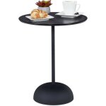 Relaxdays guéridon, table d?appoint ronde, h x d : 48, 5 x 40 cm, métal et mdf, console de salon moderne, ... Relaxdays guéridon, table d?appoint ronde, h x d : 48, 5 x 40 cm, métal et mdf, console de salon moderne, ...