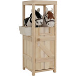 Relaxdays hobby horse stall, pour 2 chevaux � b�ton, avec mangeoire, h x l x p : 97 x 35 x 25 cm, bois, ...