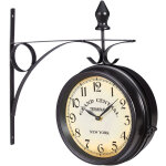 Relaxdays - horloge de gare sur deux côtés, piles, rétro, new york, hlp 35 x 35 x 10 cm, heure recto ... Relaxdays - horloge de gare sur deux côtés, piles, rétro, new york, hlp 35 x 35 x 10 cm, heure recto ...