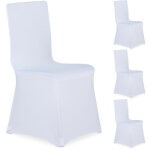 Housses de chaise, lot de 4, extensible, universel, lavable, décoration de mariage, banquet, blanc - ... Housses de chaise, lot de 4, extensible, universel, lavable, décoration de mariage, banquet, blanc - ...