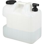 Relaxdays - jerrican d'eau avec robinet, plastique sans bpa, grande ouverture, poigne, 25 litres, noir ...