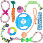 Relaxdays lot de jouet pour chiens avec 10 pices, corde, objet  secouer, pour canin, petits et moyens, ...