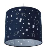 Relaxdays lampe suspendue enfant, motif espace, hxp : 125 x 30 cm, suspension pour filles et gar�ons, ...