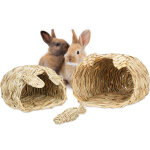 Maison lapin, lot de 3 pièces, jouet à rongeur, accessoires pour petits animaux, 2 tailles, nature - ... Maison lapin, lot de 3 pièces, jouet à rongeur, accessoires pour petits animaux, 2 tailles, nature - ...