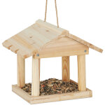 Mangeoire à suspendre, maisonnette pour jardin et balcon en bois non traité, petite mangeoire de pin ... Mangeoire à suspendre, maisonnette pour jardin et balcon en bois non traité, petite mangeoire de pin ...
