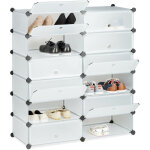 Relaxdays - meuble chaussures fermé rangement 12 casiers plastique chaussures modulable hxlxp: 108x94x37 ... Relaxdays - meuble chaussures fermé rangement 12 casiers plastique chaussures modulable hxlxp: 108x94x37 ...