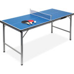 Relaxdays - midi table de ping - pong (150 x 67 x 71 cm) 3 pièces pour intérieur extérieur inclus balles ... Relaxdays - midi table de ping - pong (150 x 67 x 71 cm) 3 pièces pour intérieur extérieur inclus balles ...