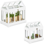 Relaxdays - mini serre intérieur, lot de 2, pour le rebord de fenêtre, en verre et mdf, herbes, fleurs, ... Relaxdays - mini serre intérieur, lot de 2, pour le rebord de fenêtre, en verre et mdf, herbes, fleurs, ...