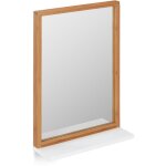 Relaxdays - miroir mural tablette, glace décorative bois rectangulaire, entrée, salle de bains, bambou ... Relaxdays - miroir mural tablette, glace décorative bois rectangulaire, entrée, salle de bains, bambou ...