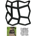 Moule de pltre, 9 chambres, pavs, pour jardin, moule pour bton, noir hlp 4x42x42 cm - relaxdays