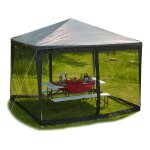 Relaxdays - moustiquaire de pergola 3x3 m, 2 pi�ces lat�rales, fermeture � glissi�re, bande autoagrippante, ...