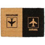 Paillasson fibre de coco 'arrival departure', tapis, motif avion, intrieur & extrieur, 40x60 cm, nature ...